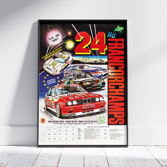 1991 24 Hours Of Spa Poster