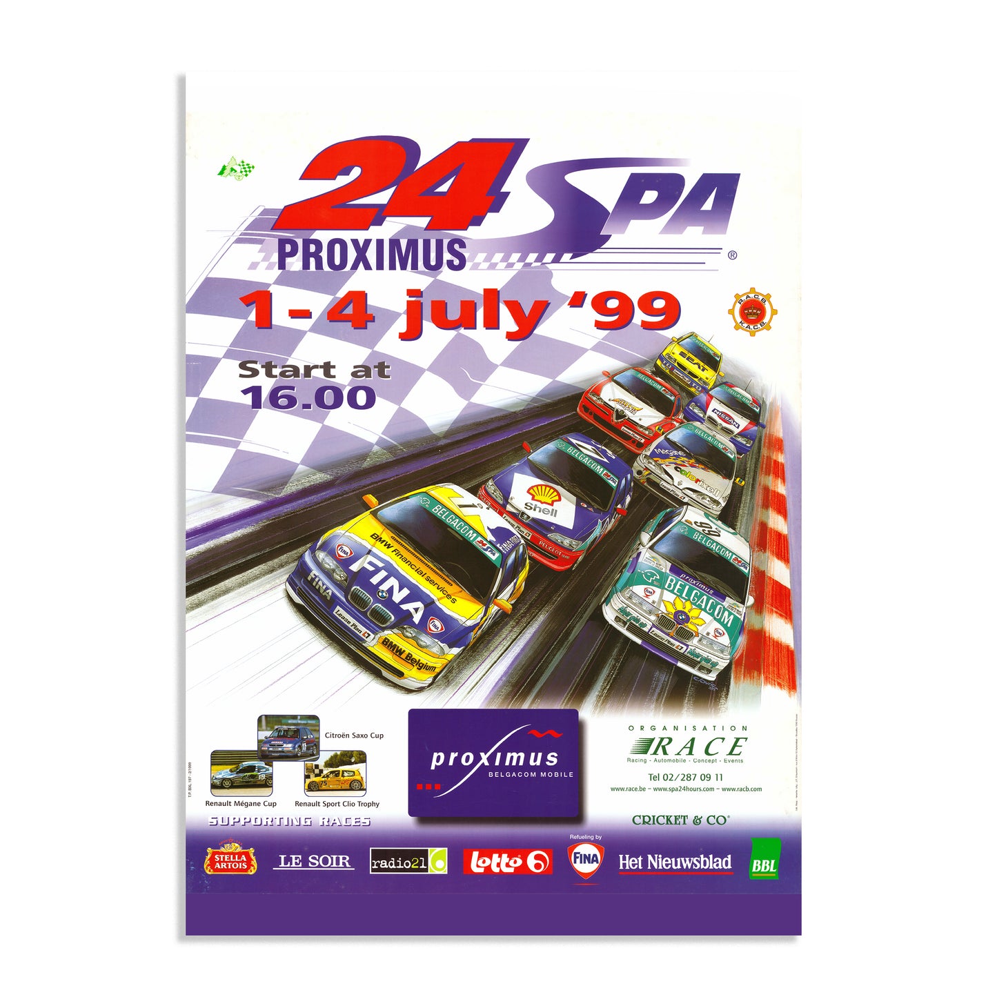 1999 24 Hours Of Spa Poster