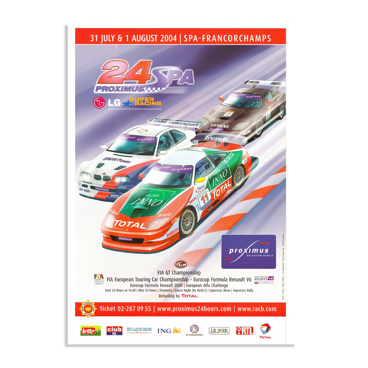 2004 24 Hours Of Spa Poster