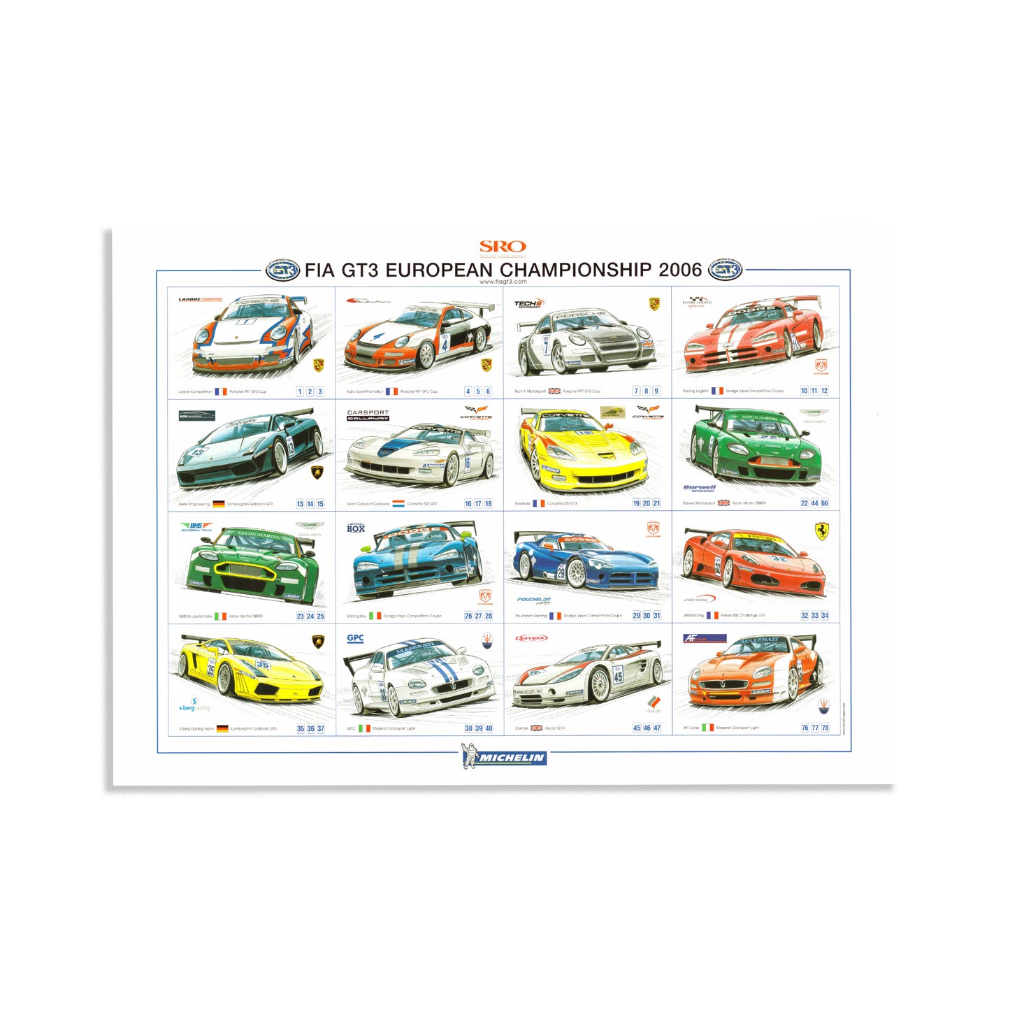 2006 FIA GT3 European 24 Hours Of Spa Poster