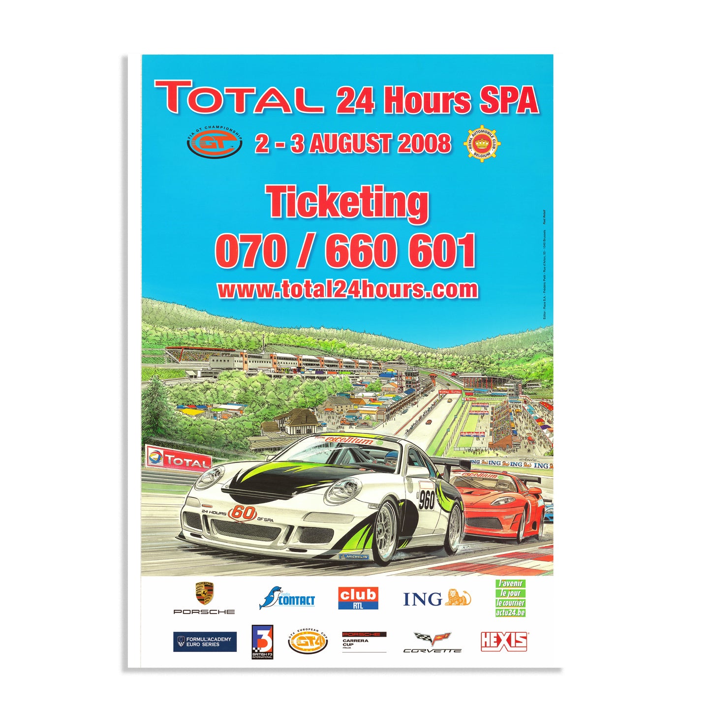 2008 24 Hours Of Spa Poster