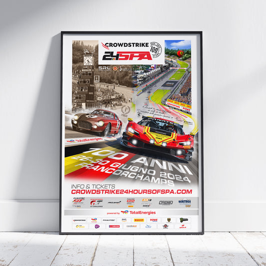 2024 CrowdStrike 24 Hours Of Spa Poster (Ferrari)