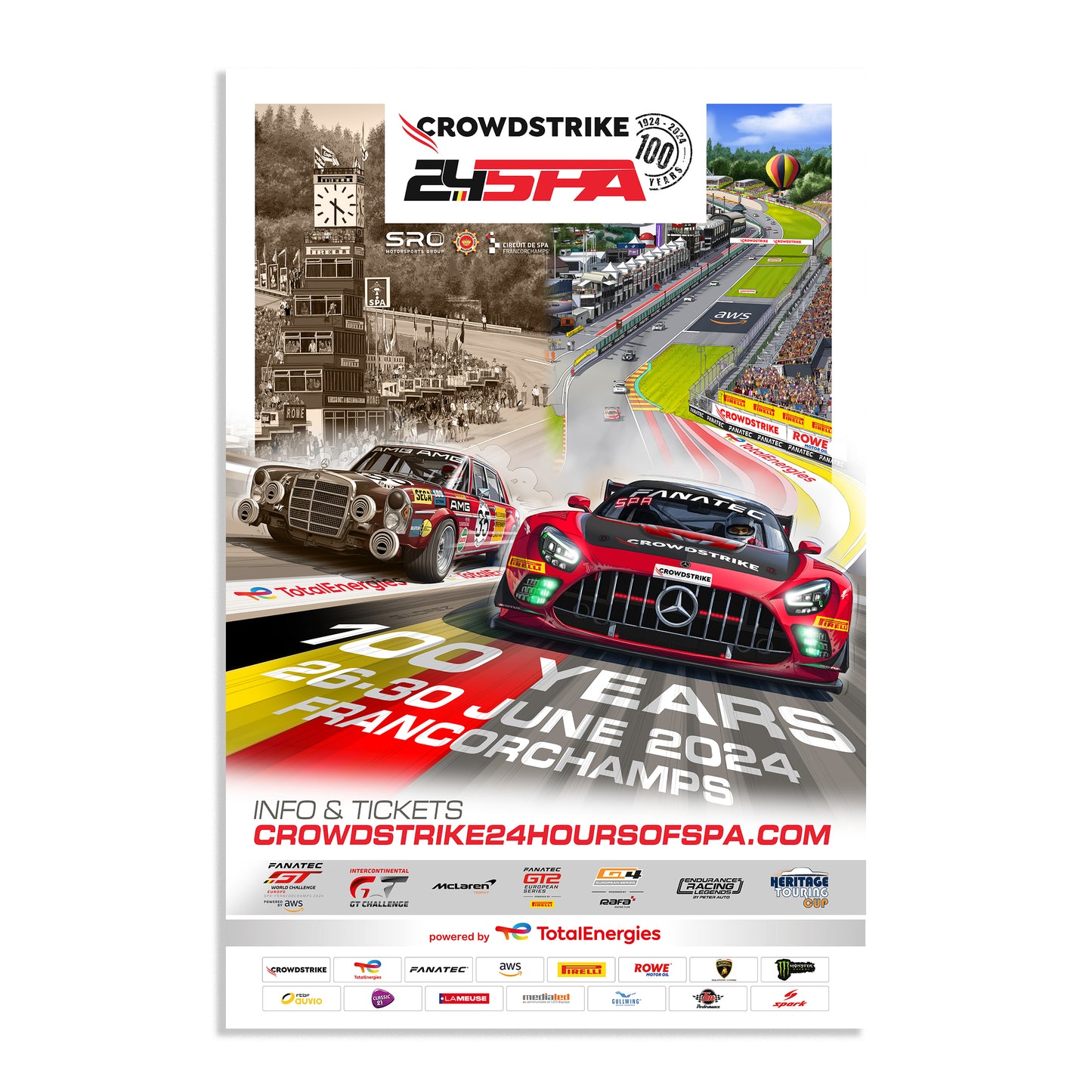 2024 CrowdStrike 24 Hours Of Spa Poster (Mercedes)