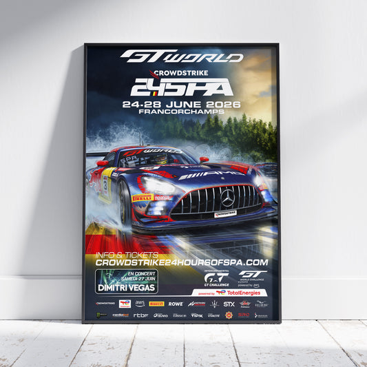 2026 CrowdStrike 24 Hours Of Spa Poster (Mercedes)