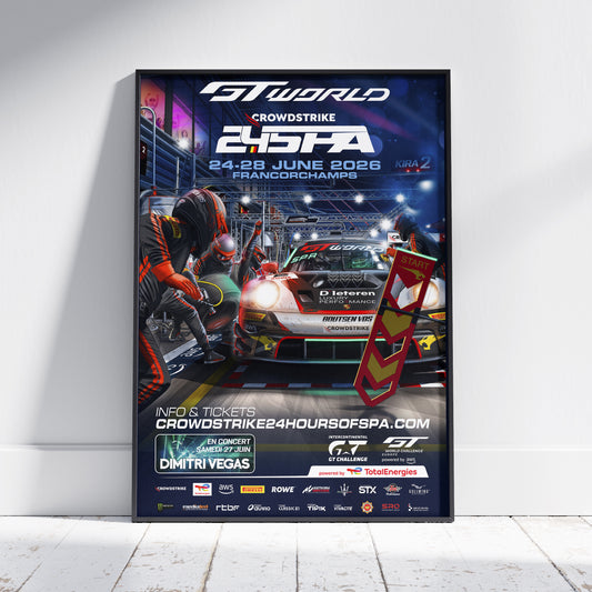 2026 CrowdStrike 24 Hours Of Spa Poster (Porsche)