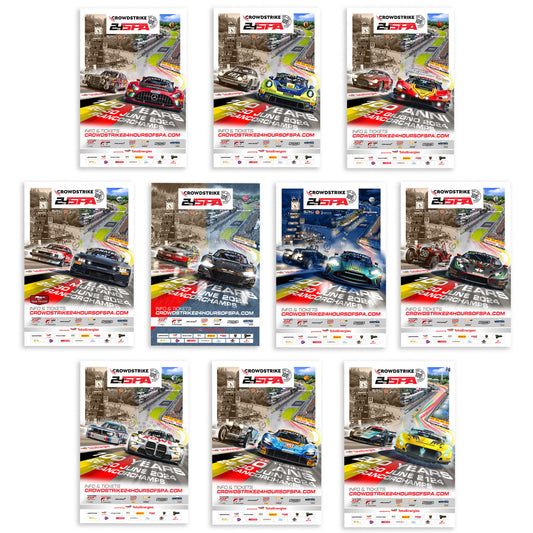 Crowdstrike 24 Hours Of Spa 2024 A3 Poster Bundle