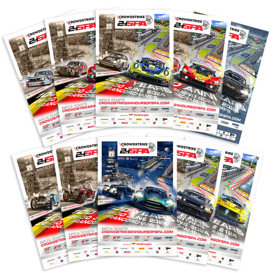 Crowdstrike 24 Hours Of Spa 2024 A3 Poster Bundle