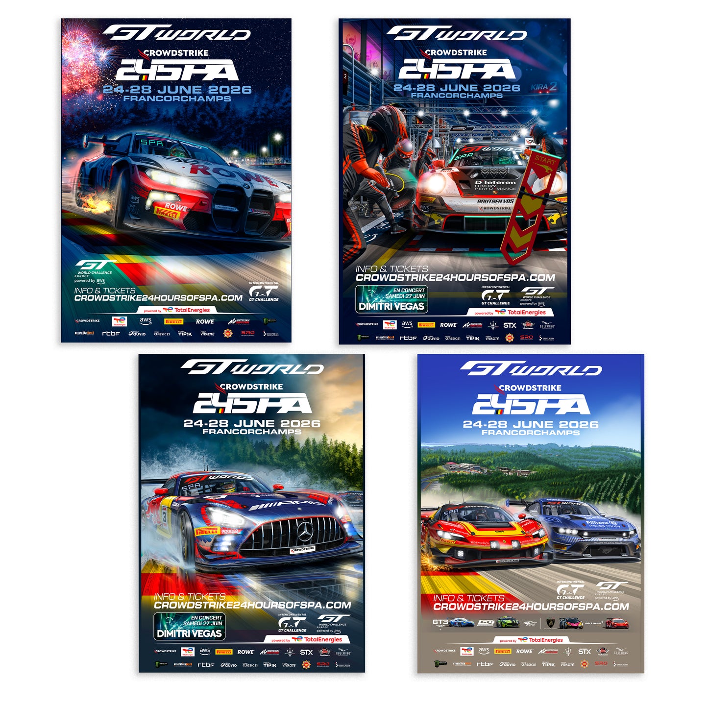 Crowdstrike 24 Hours Of Spa 2026 Poster Bundle