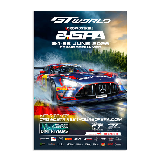 2026 CrowdStrike 24 Hours Of Spa Poster (Mercedes)