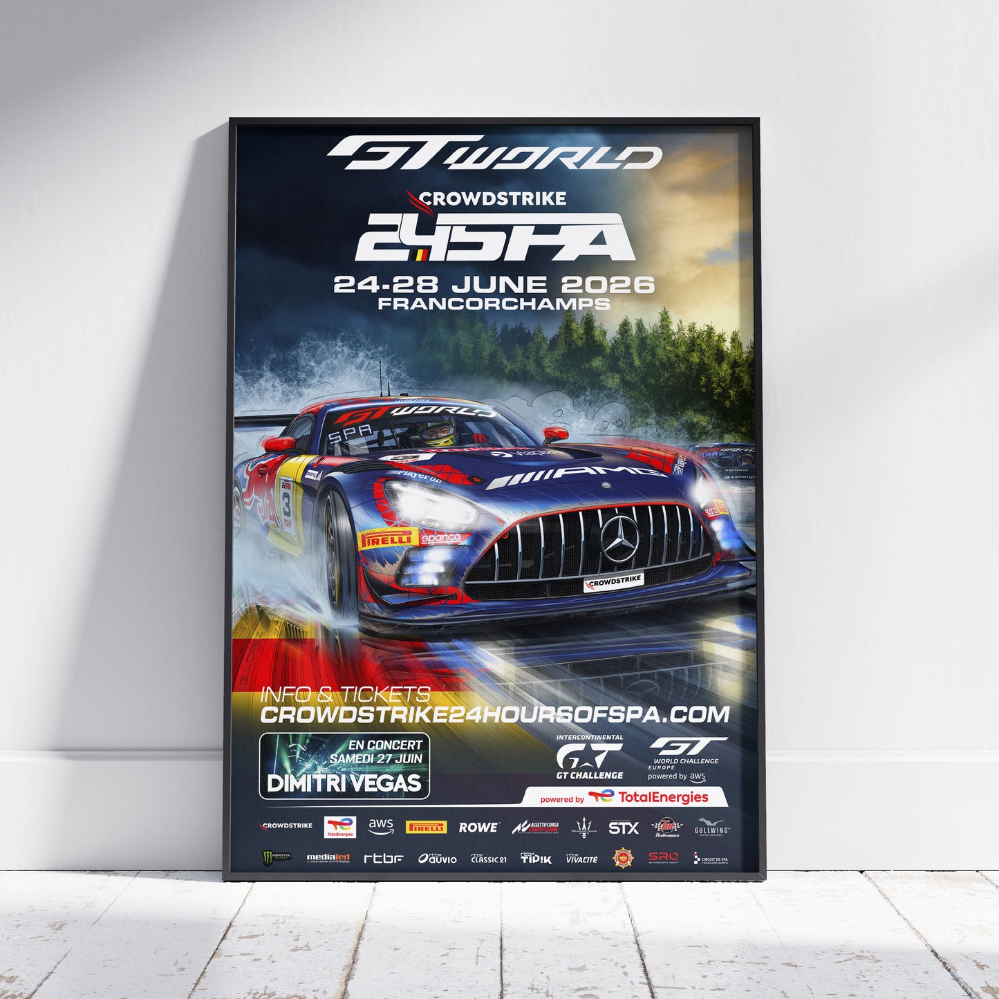 2026 CrowdStrike 24 Hours Of Spa Poster (Mercedes)