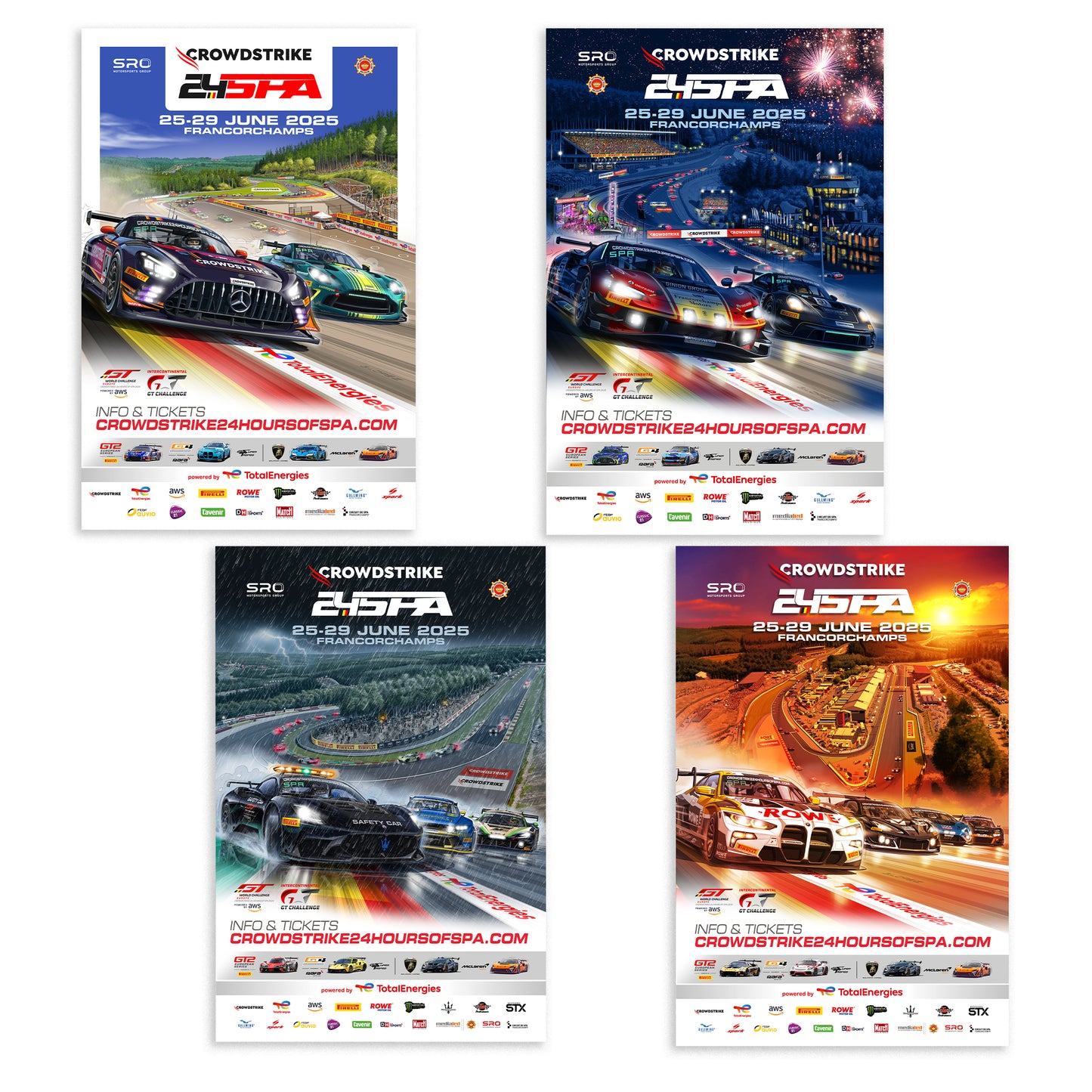 Crowdstrike 24 Hours Of Spa 2025 Poster Bundle