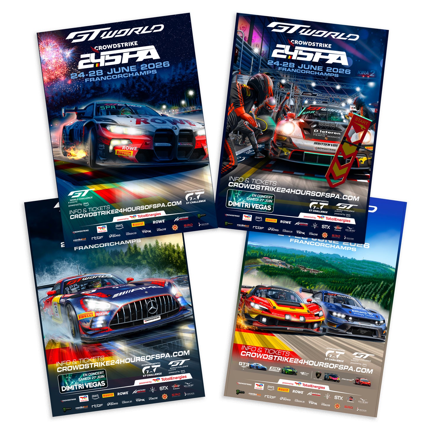 Crowdstrike 24 Hours Of Spa 2026 Poster Bundle